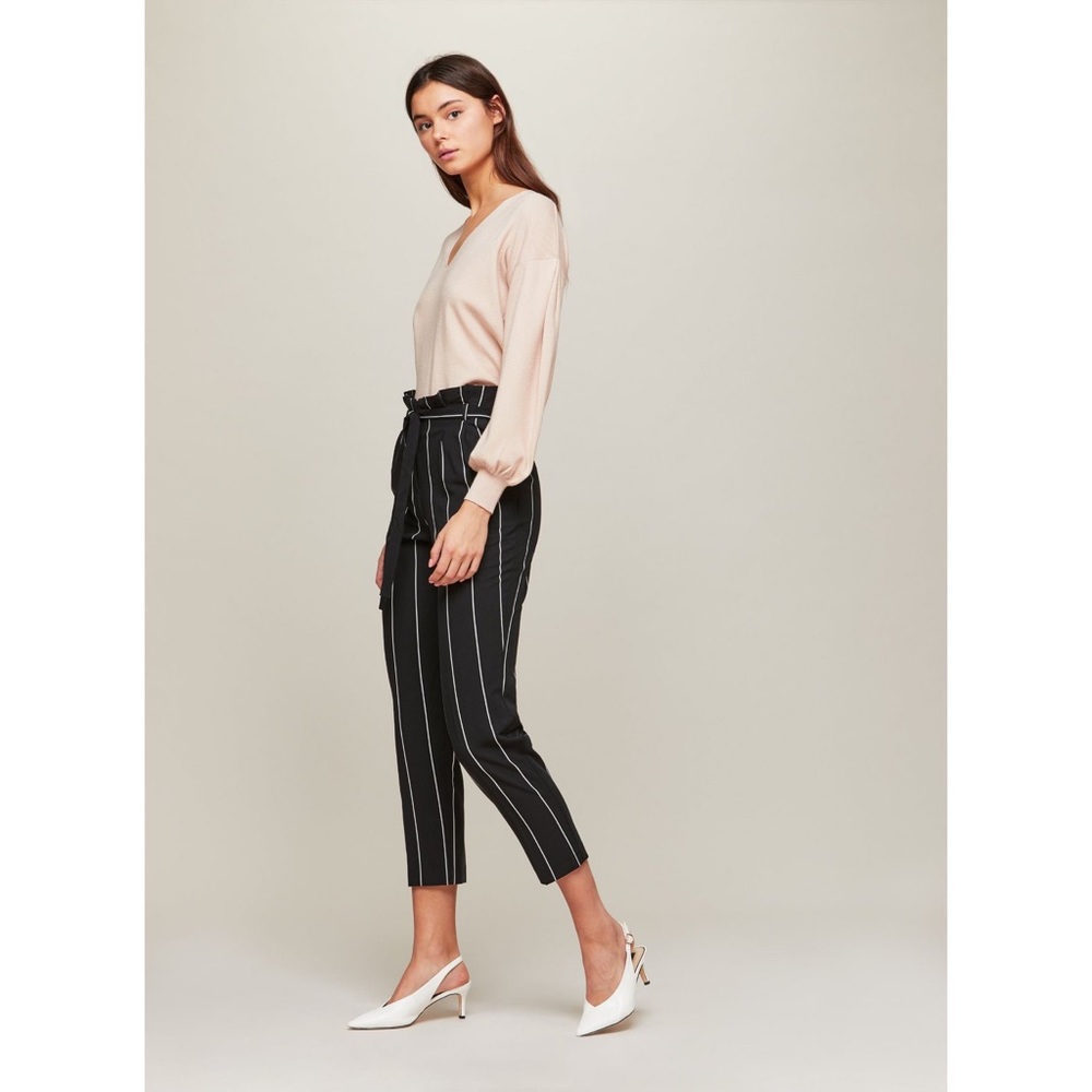 Miss Selfridge PETITE Striped Paper Bag Trousers